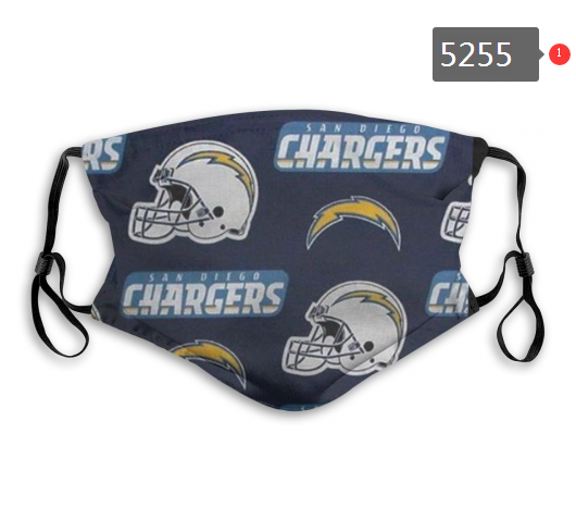2020 NFL Los Angeles Chargers #2 Dust mask with filter->nfl dust mask->Sports Accessory